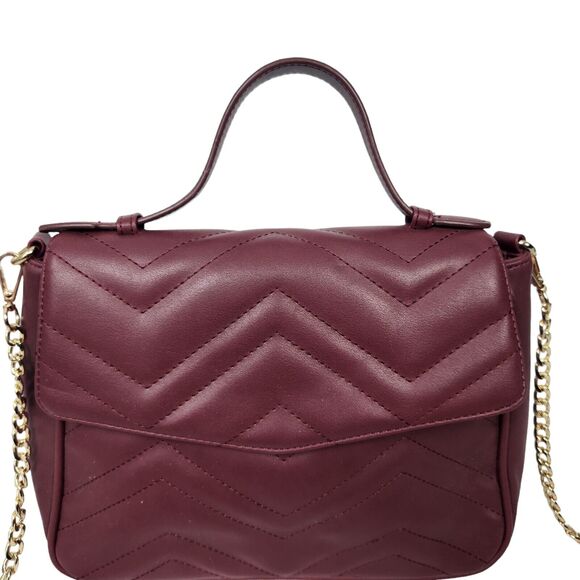 Summer & Rose Crossbody Bag Burgundy Top Handle - Picture 2 of 10